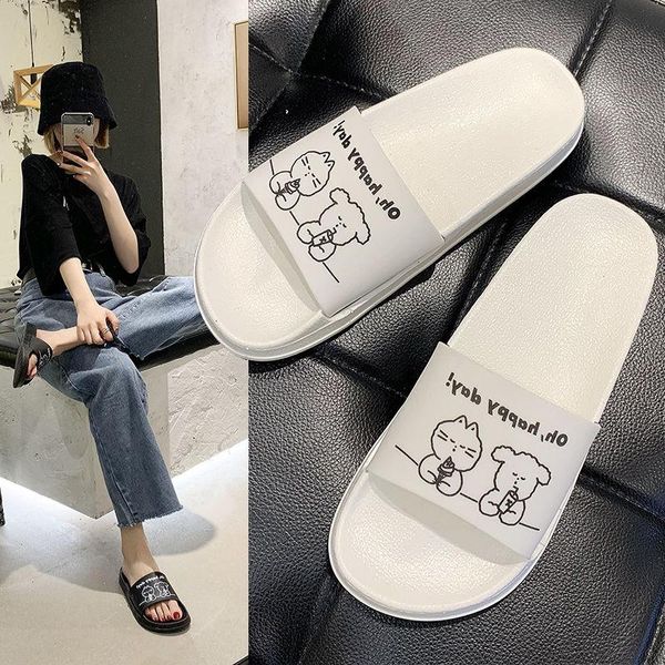 

slippers shoes women summer sandalias mujer, Black