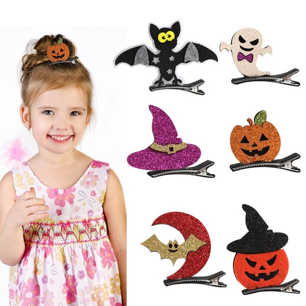 Halloween per capelli accessori per capelli Pumpkin Little Ghost Bat Headdress Funny Children Girls Barrettes HairClips M3574