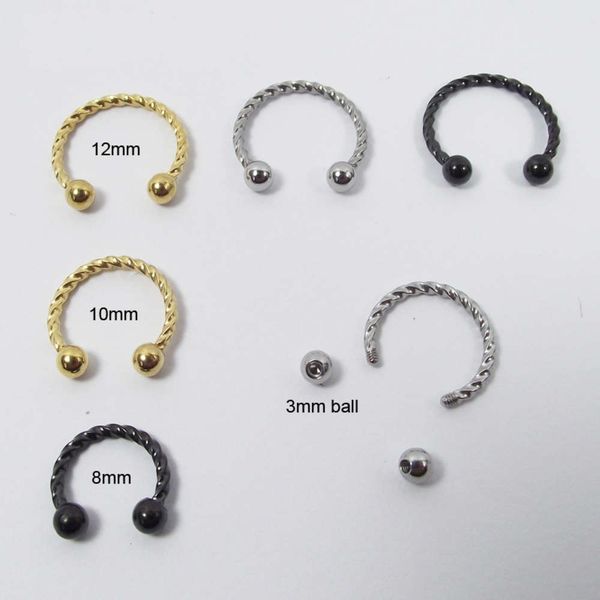 

strength stainless steel jewelry eyebrow lip
