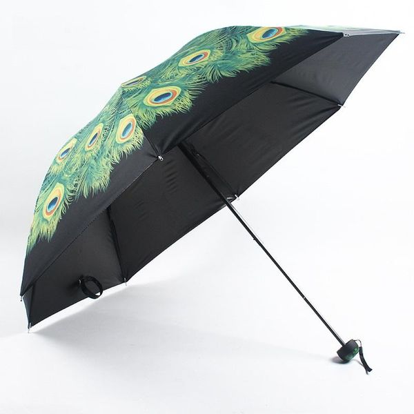 

umbrellas ouruola cartoon feather umbrella folding rainy fruit orange anti-uv girls boys lovely animal gift