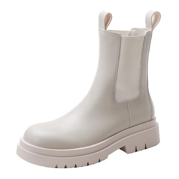 

new chunky boots fashion pocket platform boots women ankle female sole pouch ankle women botas mujer, Black