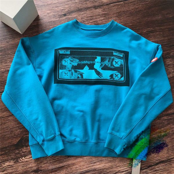 

2021 new 450g grosso algodo c. e19aw sweatshirts crewneck homem mulher 1:1 alta qualidade cavempt moda casual pullove cavv empt hoodie jwjz, Black