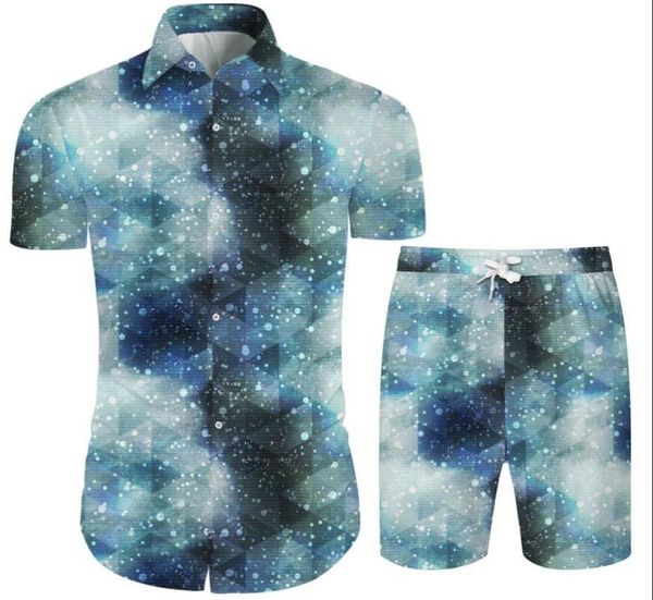 

men's tracksuits kissqiqi mens 2 pieces 3d print floral shirt short suits casual button down sleeve tracksuit hawaiian sets, Gray