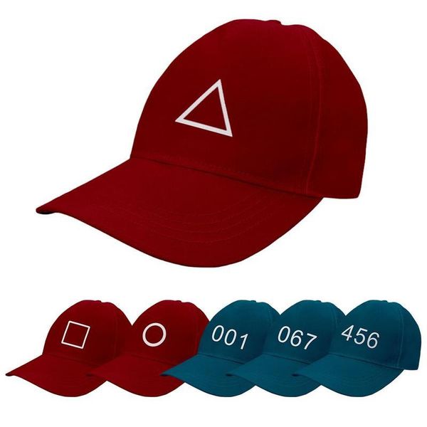 

ball caps cap squid game outdoor men women sports travel fashion all-match casual baseball peaked custom logo tv simple character, Blue;gray