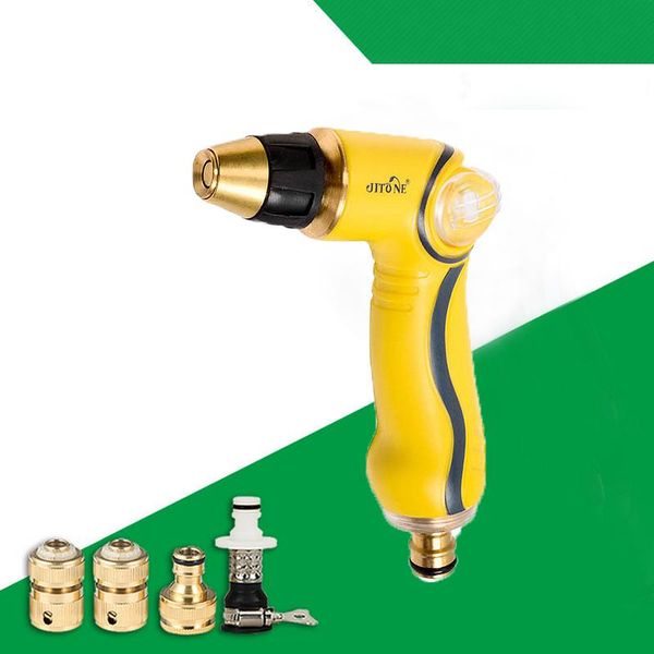 

water gun & snow foam lance high pressure copper head car wash multifunctional nozzle outdoor garden household cleaning spray