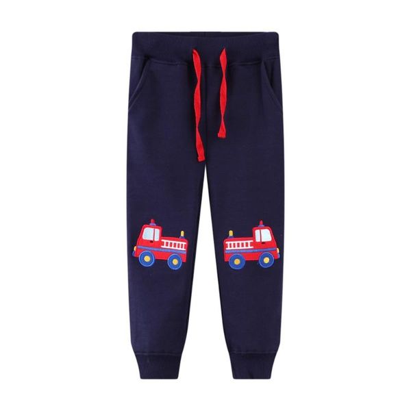

trousers jumping meters 3-8t arrival firetruck embroidery boys autumn winter sweatpants drawstring, Blue
