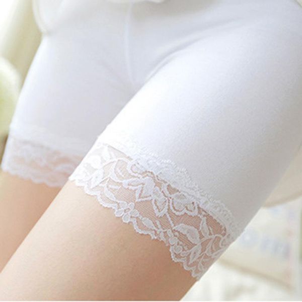 

women's leggings summer women safety shorts seamless soft lady lace under skirt short pants a66, Black