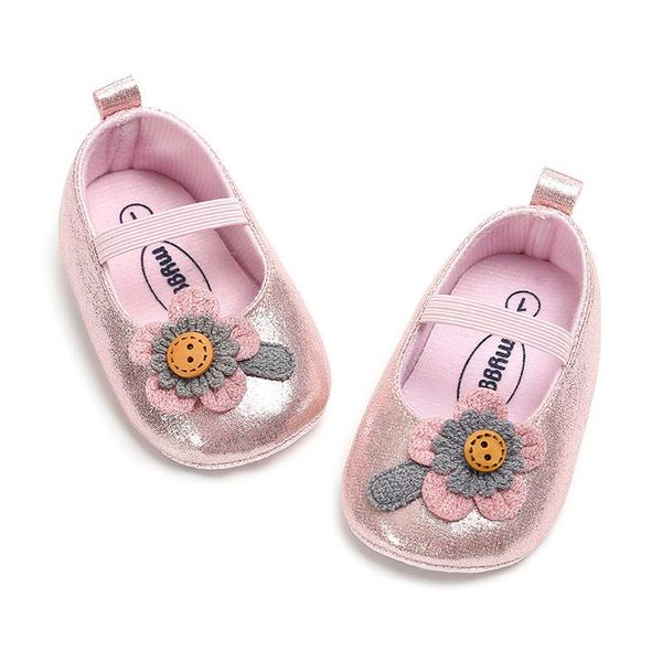 

spring and autumn new baby girls 3d flower soft breathable low-cut toddler shoes infant solid color outing princess shoes