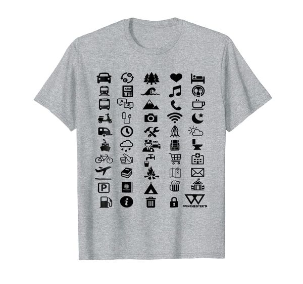 

Roadtrip Travel Icon Translator T-Shirt, Mainly pictures