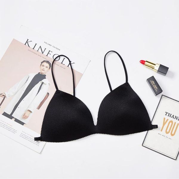 

seamless bras for women push up bralette wireless brassiere bh underwear intimates three quarters(3/4 cup) lingerie, Red;black