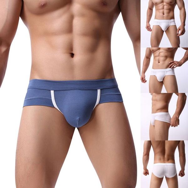 

underpants brand underwear men brief mens briefs ropa fashion modal solid cueca masculina u convex size -2xl, Black;white