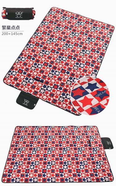 

outdoor pads 145x200cm waterproof foldable camping mat widen picnic plaid beach blanket baby multiplayer thicken pad