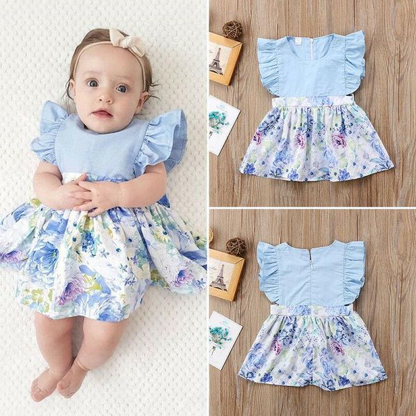 

girl's dresses cute floral baby girls princess dress toddler party wedding pageant clothes, Red;yellow