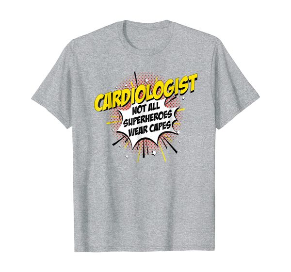 

cardiologist superhero shirt funny comic tee gifts idea, White;black