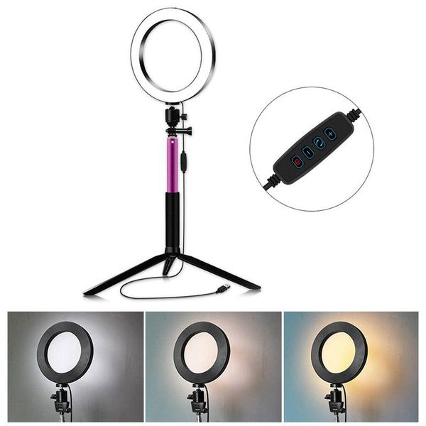 

flashes three light modes studio led ring dimmable lamp fill ppopo video kit 360 degree even