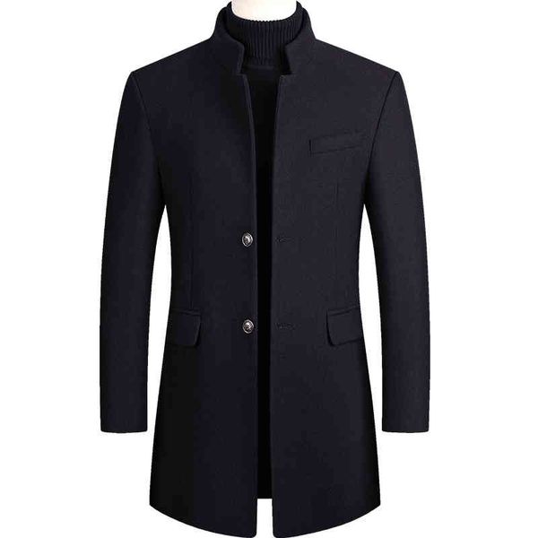 

men's wool coat, winter cashmere coat, Black