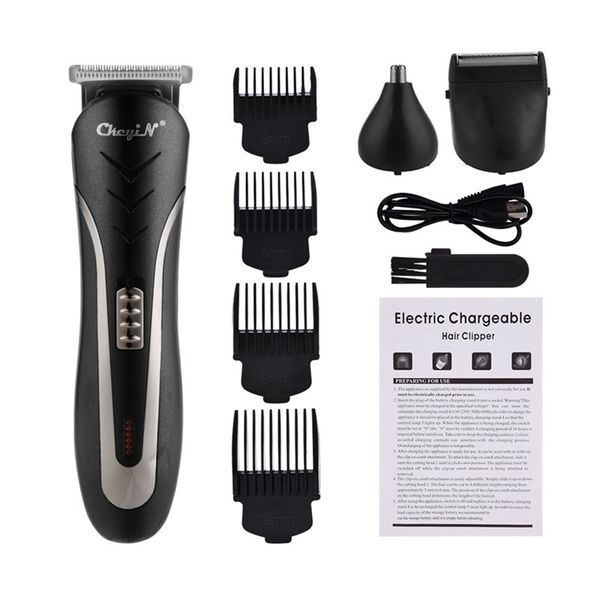 

3 in 1electric hair trimmer rechargeable beard professional razor nose shaver barber cutting machine 220119