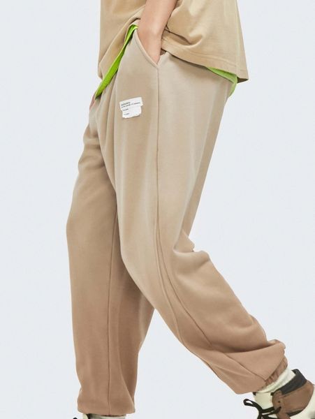 

men drawstring waist letter patch ombre sweatpants f4dv#, Black