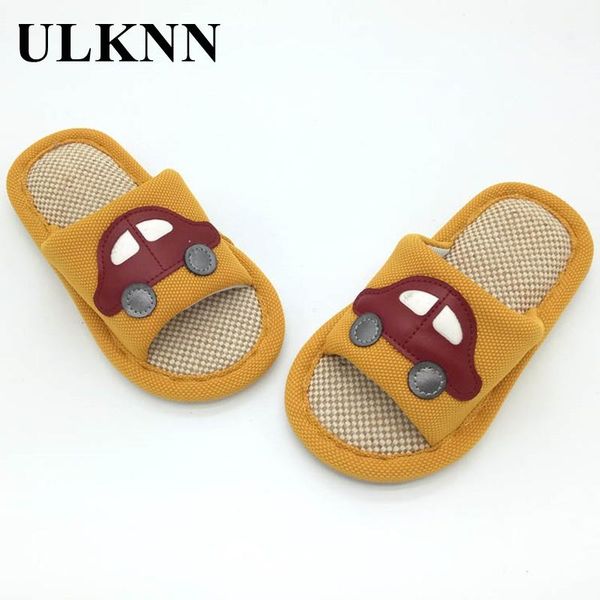 

slipper ulknn cartoon car kids slippers children home shoes baby for boys girls indoor bedroom spring flax, Black;grey