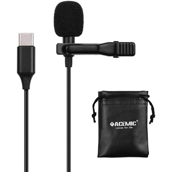 

hfes acemic m1-b lavalier microphone single head for type-c interface devices