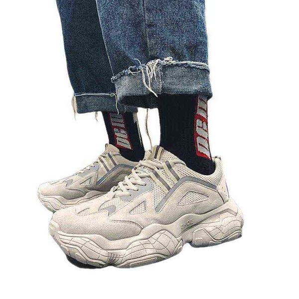 

sneakers men's 2021 loose korean ins trendy brand versatile mh breathable daddy sho