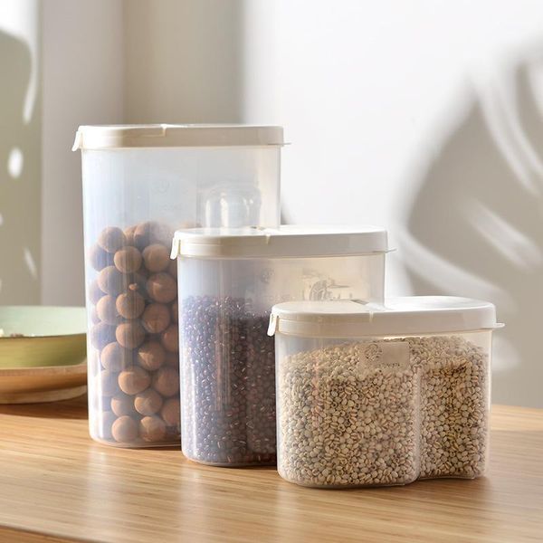 

storage bottles & jars plastic box cereals spices tank rice dispenser food container hermetic pots fridge organizer kitchen supplies