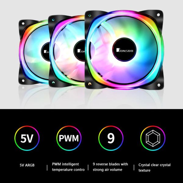 

fans & coolings fr-701 argb ledpc case fan 120mm 9 blade addressablergb lightingpwm chassis coolingfan