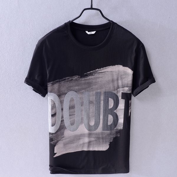 

2021 summer new short sleeve casual shirt fashion t-shirt mens solid white t shirts for men comfortable tshirt camiseta k4vw
