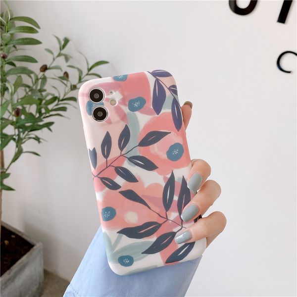 

vintage leaves phone case for iphone 12 mini 11 pro xr xs max 7 8 plus x se 2020 soft liquid silicone full body back cover