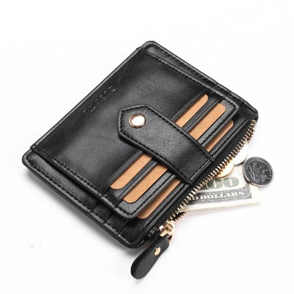 

wallets korean style wallet men short leather purses zipper hasp women coin pocket fashion card po document holder purse, Red;black
