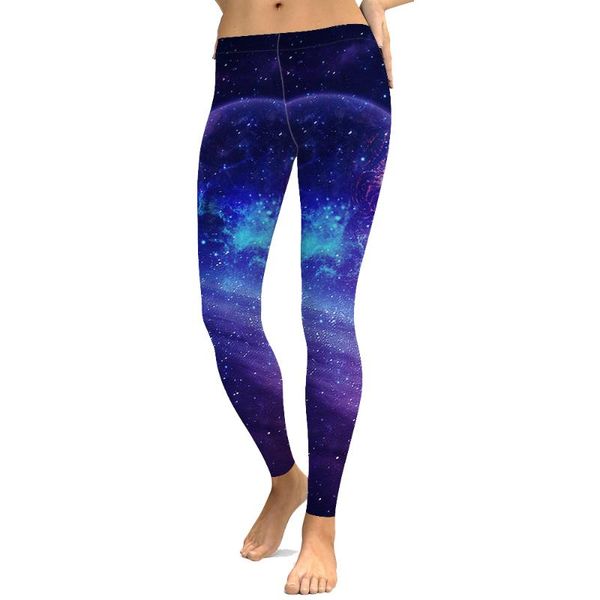 

women's leggings cool blue galaxy print fun ladies 3d, Black