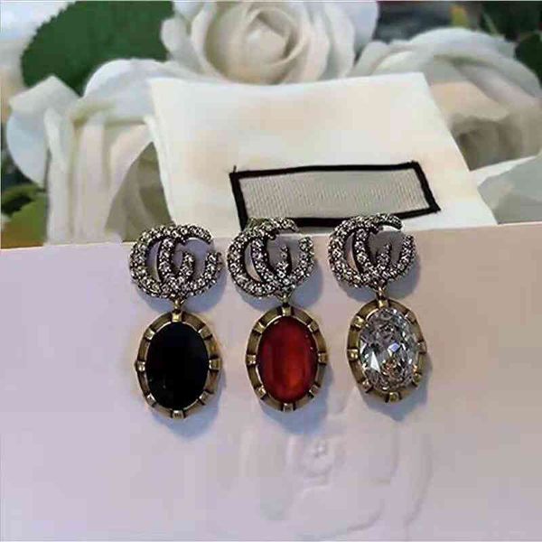 

70% off new brass letter diamond earrings for women, Silver