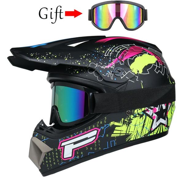 Мотоциклетные шлемы Кэлы мотокросс шлем профессионал вне дороги Mens Mens Dirt Bike Rally Racing Casco Dot