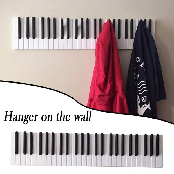 

hangers & racks piano wooden coat keys wall mounted hook hanger decoration hat storage rack wood shelf r4t1