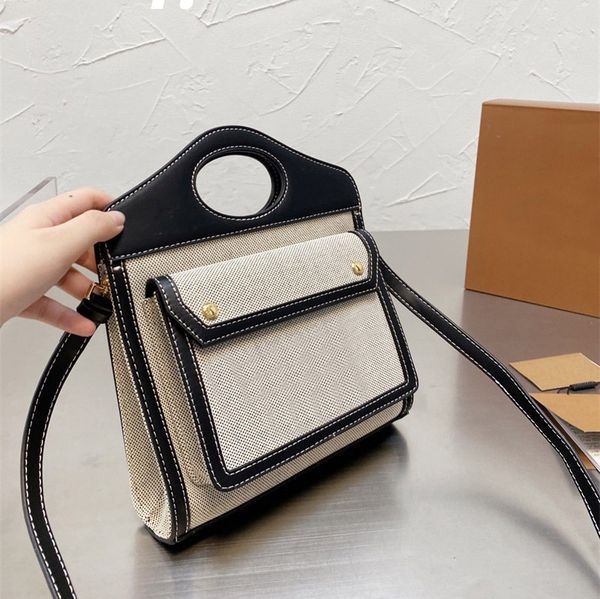 

2021 designer bags classic postman bag canvas checked cross body bucket shoulder handbag leather handle