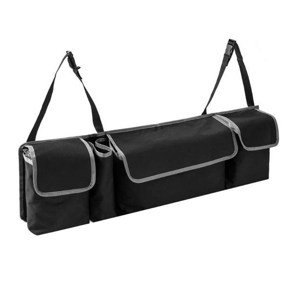 

car organizer auto rear seat back 4 pockets trunk storage bag interior stowing tidying accessories