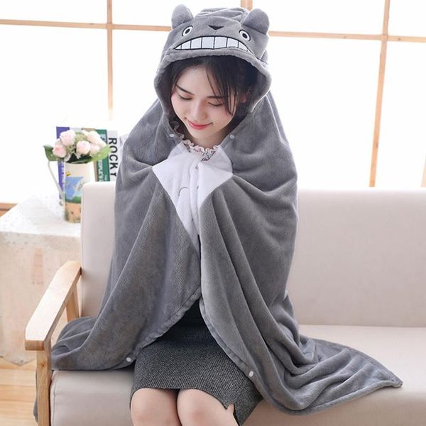 

blankets plush toy stuffed totoro hung out blanket air conditioning