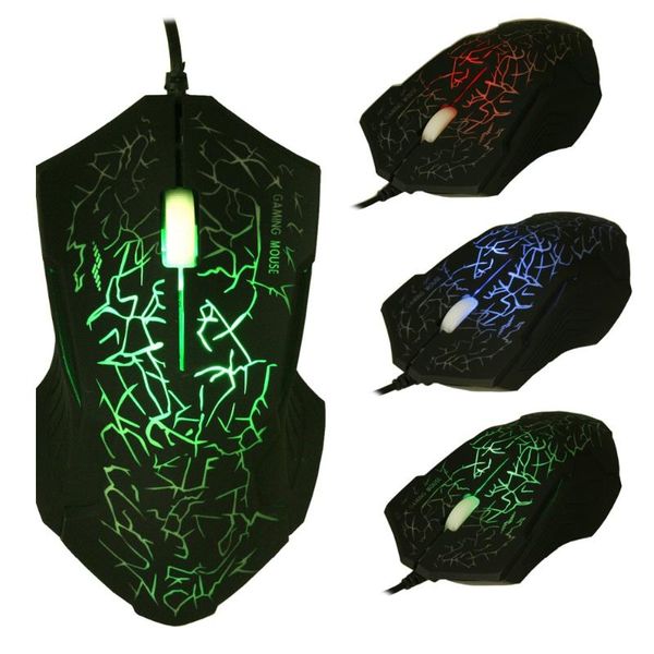 

mice promotion special shaped 3 buttons usb wired luminous gamer computer gaming mouse 7 colors for lapdesk3200dpi gt