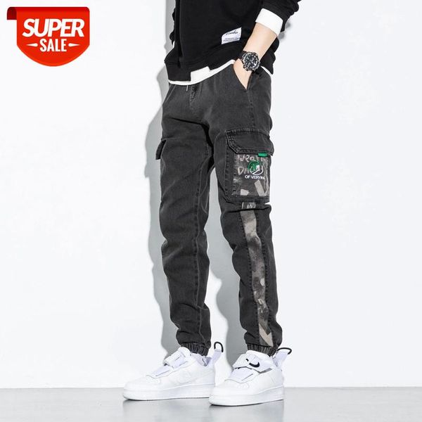 

hip hop streetwear sport 2021skinny spring autumn harem rock cargo men's black pants fashions joggers casual skateboard trousers #zt07