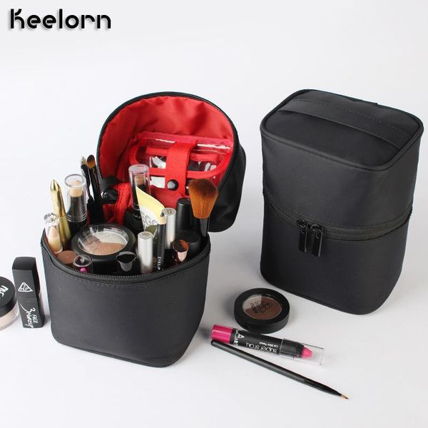 

storage bags keelorn women barrel-shaped cosmetic bag make up case zipper beauty wash box toiletry organizer beautician necessary