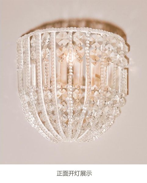 

wall lamp american country glass crystal creative personality french living room bedroom children's study bedside corridor