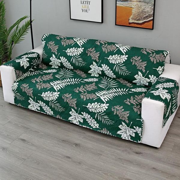 

chair covers claroom leaf print one-piece pet quilted sofa cushion printed universal cover back towel bq39#