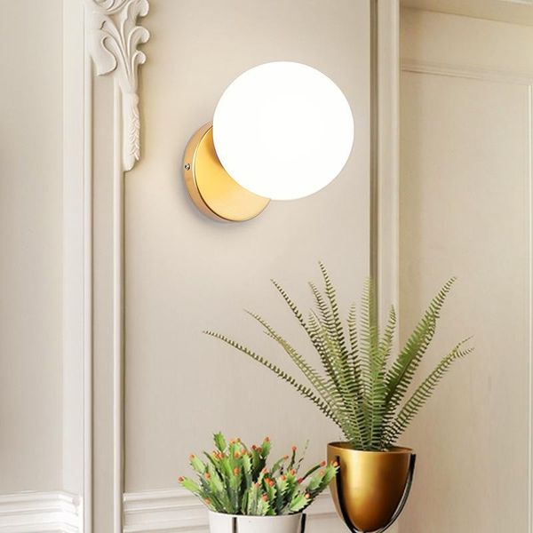 

wall lamps 2021 decorative moon lamp glass ball nordic el corridor creative led wooden sconce light children bedroom with