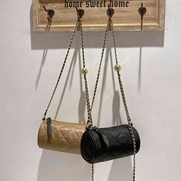 

bags handbag hands niche women's fashion slung cylinder korean oxford cloth pillow simple mini one shoulder, Black;red