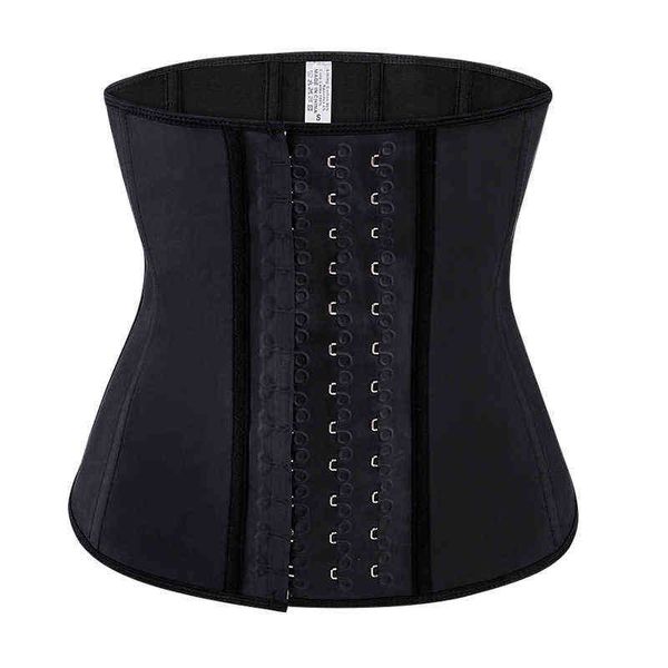 

waist tummy shaper 9 steel bone rubber buckle corset latex women's smooth emulsion body shaping cloth with abdomen and waist