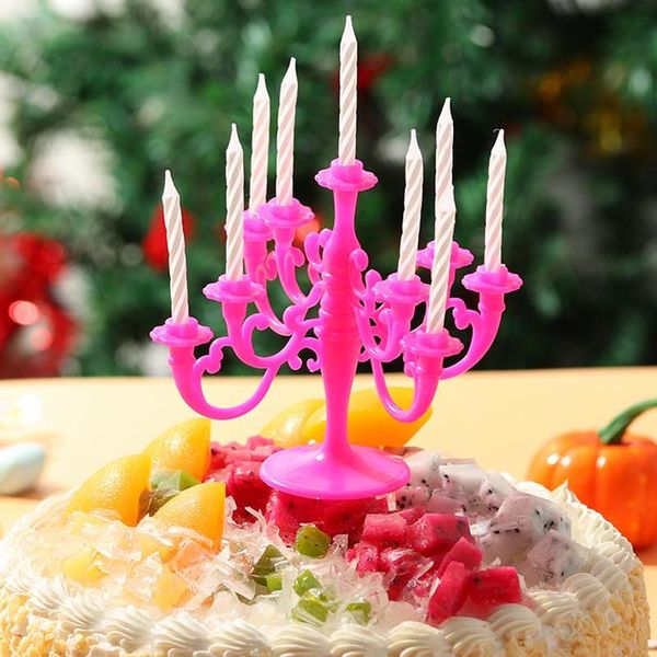 

other festive & party supplies candelabra candle holder birthday cake er with candles for christmas weddings home decorating