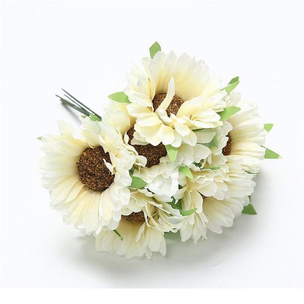 

6pcs/lot gerbera handmade silk artificial flowers home garden decoration wedding bride bouquet diy craft wreath acc jllzzm