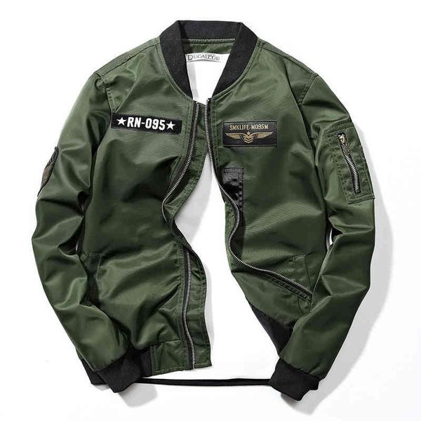 

2020 spring and autumn new fashion round neck embroidery bomber et brand outerwear men's casual coats, Black
