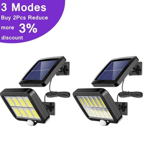 

solar lamps 120/160led light outdoor waterproof 3 mode pir motion sensor wall decoration garden yard lamp