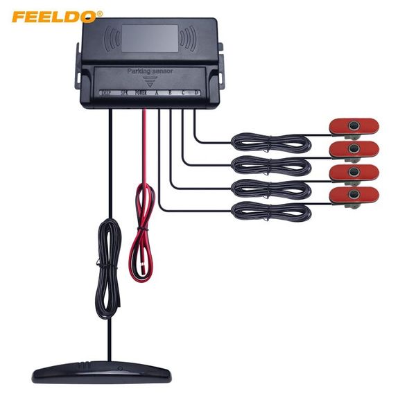 

car rear view cameras& parking sensors feeldo 1set 3-color led display 4pcs original reverse backup radar system #fd-4440